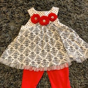 Tank top dress with leggings